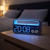 Ceas Digital Multifunctional cu LED si Maner pentru Transport - 1