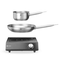Set Plita cu inductie 3500W , cratita , tigaie, HENDI, Negru, 220-240V/3500W, 320x395x(H)95mm - 6