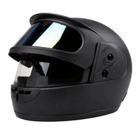 Casca moto/scuter Full face unisex, cu Viziera Dubla, FIXATO, marime universala 58-62cm, Negru Mat - 1