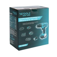 Masina de gaurit si insurubat cu percutie DZ-SE187, 28Nm 18V Li-ion, inclus acumulator si incarcator - 16