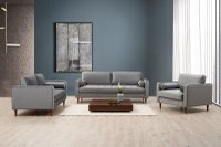 Canapea 2 locuri Jaber Gri 178x80 cm - 2