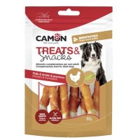 Recompense pentru caini, Camon, Oase cu fasii de carne de Pui, 80 g - 1