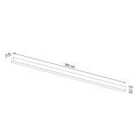 Aplica perete LED Pinne Negru 3000K 200x6x6 cm - 6