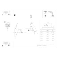 Aplica perete LED Pinne Negru 3000K 200x6x6 cm - 7