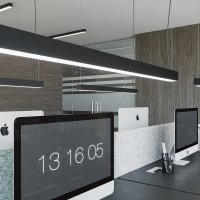Aplica perete LED Pinne Negru 3000K 200x6x6 cm - 14