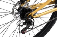 Bicicleta MTB-Full Suspension Velors Trail V24271D NegruGalben 24 inch, echipare Shimano, 21 viteze, manete secventiale, frane disc mecanice - 3