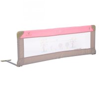 Bariera de protectie pentru pat copii Cangaroo Bed Rail Pink, Rabatabila la 180 grade, Usor de montat, Cadru metalic, Utilizare pat parinti sau pat tineret, Dimensiune 130x43 cm - 1