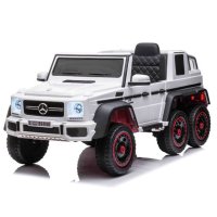 Masinuta electrica copii, Mercedes G63 6x6, 210W, 12V 10Ah, echipare Premium, alba - 1