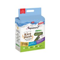 SIGNATURE7 Green Tea Rice Husk - Așternut igienic pentru pisici, granule biodegradabile, 7l - 1
