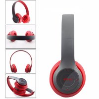 Casti wireless MRG P47 Rosu cu bluetooth microfon - 2