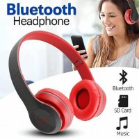 Casti wireless MRG P47 Rosu cu bluetooth microfon - 4