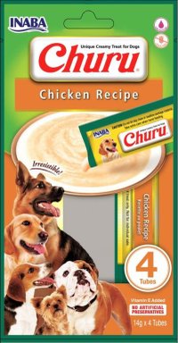Churu Inaba Recompense Cremoase cu Pui pentru Caini, 14 g x 4 bucati - 1