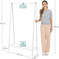 Cuier stander Alb Songmics 92.5x33.5x153 cm - 7
