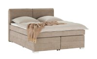 Pat Boxspring Charlotte, cu ladă de depozitare, saltea și topper incluse - 1