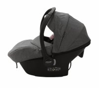 Carucior 3 in 1 Adamex Rimini Alu tip Collection Linen  EcoLeather cloud gray cu scaun iSize, parte sport reglabila pana la orizontala, cadru cu suspensii, landou cu suport de cap reglabil pe inaltime - 7