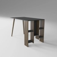 Birou cu rafturi Vitto Homs gri-nuc 120 x 60 x 73.8 cm - 1