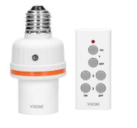 Soclu bec VIRONE RS-6, telecomanda, E27, alb - 1