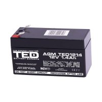 Acumulator AGM TED1214F1 12V 1.4Ah pentru Echipamente Diverse - 1