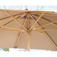 Umbrela de soare Orlando Taupe – 300x300x265 cm pentru terase si balcoane - 1