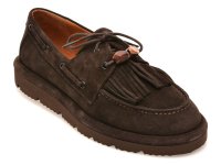 Mocasini maro GRYXX 3642615 din piele intoarsa, cu sireturi - 1
