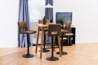 Set 2 scaune de bar Sylvia, maro si negru mat, 115 x 41.5 x 52 cm - 1