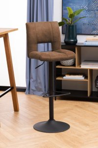 Set 2 scaune de bar Sylvia, maro si negru mat, 115 x 41.5 x 52 cm - 2