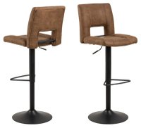 Set 2 scaune de bar Sylvia, maro si negru mat, 115 x 41.5 x 52 cm - 3