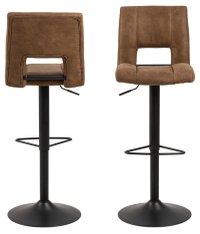 Set 2 scaune de bar Sylvia, maro si negru mat, 115 x 41.5 x 52 cm - 4