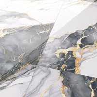 Gresie Portelanata Rozer Grey Gold Insert Carving 60X120 Lucioasa cu Insertii Aurii - 4