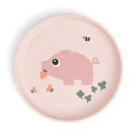 Farfurie antialunecare Done by Deer Foodie Tiny Farm powder - 4