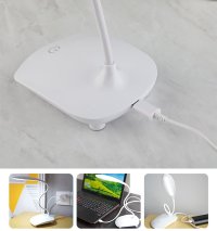 Lampa LED Flexibila de Birou MRG MXC018, USB, Touch, Alb Rece, 18 Led, Alba - 3