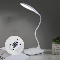 Lampa LED Flexibila de Birou MRG MXC018, USB, Touch, Alb Rece, 18 Led, Alba - 6