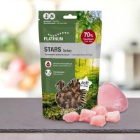 PLATINUM Stars Curcan XS-XL, Punguță Recompense Fără Cereale pentru Câini, 185g - 3