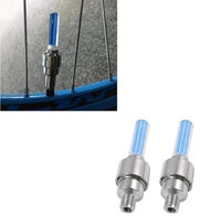 Set 2 Capace Ventile LED Albastru pentru Bicicleta, Motocicleta si Masina - 7 x 1,5 cm - 3