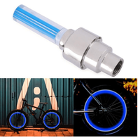 Set 2 Capace Ventile LED Albastru pentru Bicicleta, Motocicleta si Masina - 7 x 1,5 cm - 6