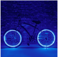 Set 2 Capace Ventile LED Albastru pentru Bicicleta, Motocicleta si Masina - 7 x 1,5 cm - 2