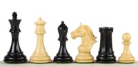 Piese sah Staunton 7 lemn  DERBY KNIGHT - Abanos - 1