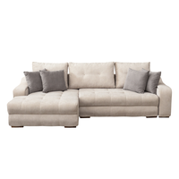 Coltar extensibil ATENA 2ES1, cu arcuri si lada depozitare, colt stanga, bej, 300x190x100 cm - 1