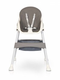 Scaun de masa multifunctional 4 in 1, Pliabil, cu Cos de depozitare, cu ham de siguranta, Tavita dubla detasabila, 70 x 56 x 92 cm, greutate 3.8 kg, Colibro Picolo Dove - 2