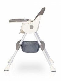 Scaun de masa multifunctional 4 in 1, Pliabil, cu Cos de depozitare, cu ham de siguranta, Tavita dubla detasabila, 70 x 56 x 92 cm, greutate 3.8 kg, Colibro Picolo Dove - 3