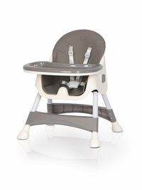 Scaun de masa multifunctional 4 in 1, Pliabil, cu Cos de depozitare, cu ham de siguranta, Tavita dubla detasabila, 70 x 56 x 92 cm, greutate 3.8 kg, Colibro Picolo Dove - 8