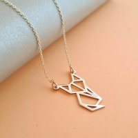 Lantisor personalizat - Origami Vulpe - Argint 925 - 1