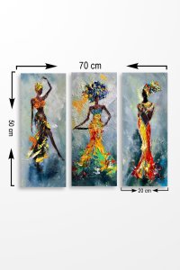Set tablouri canvas (3 bucati) MDF0035 Multicolor 70x50 cm - 2