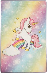 Covor pentru copii, Chilai Home, cu tesatura moale si baza antiderapanta, dimensiune 150 x 200 cm, model Unicorn - 5
