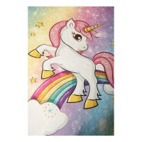 Covor pentru copii, Chilai Home, cu tesatura moale si baza antiderapanta, dimensiune 150 x 200 cm, model Unicorn - 1