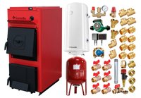 Pachet centrala Fornello T-PRO 35 kW pe combustibil solid, boiler 100 L, vas de expansiune si accesorii - 1
