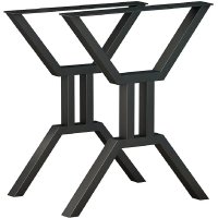 Picioare masa metalice Homs, Negru, 60x72 cm, Set 2 bucati - 1
