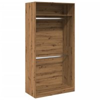 Dulap din lemn prelucrat, stejar artizanal, 100x50x200 cm, cu 1 raft - 1