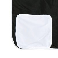 Pat supraetajat cu tobogan si perdele in alb si negru, 80x200 cm - 12