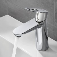 Baterie baie lavoar marimea S Grohe Bauloop,monocomanda, furtune flexibile,crom -23335000 - 1